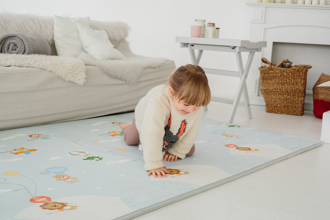 Односторонний коврик Эко 210x140x1.3 см, Летучие Мишки от компании "Кореал - Настоящая Корея"