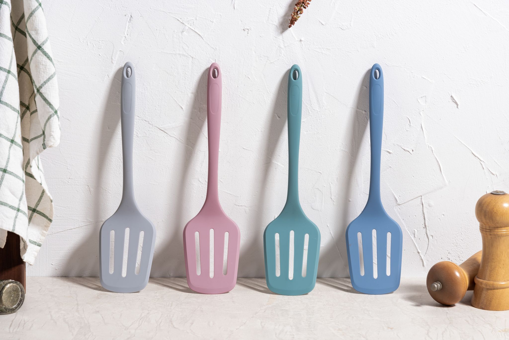 Силиконовая лопатка KF Pastel (КФ Пастель) (серый) от компании "Кореал - Настоящая Корея"