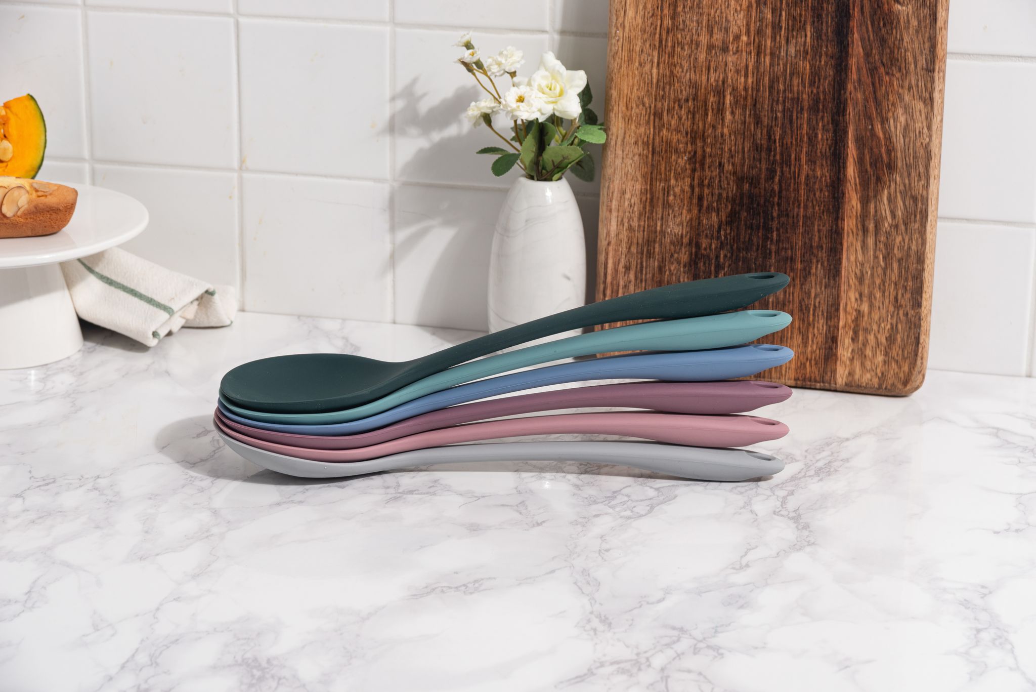 Силиконовая ложка поварская KF Pastel (КФ Пастель) от компании "Кореал - Настоящая Корея"