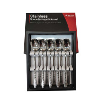 Набор ложек и палочек на 5 персон DMK-015/ DMK-449 подарочный от компании "Кореал - Настоящая Корея"