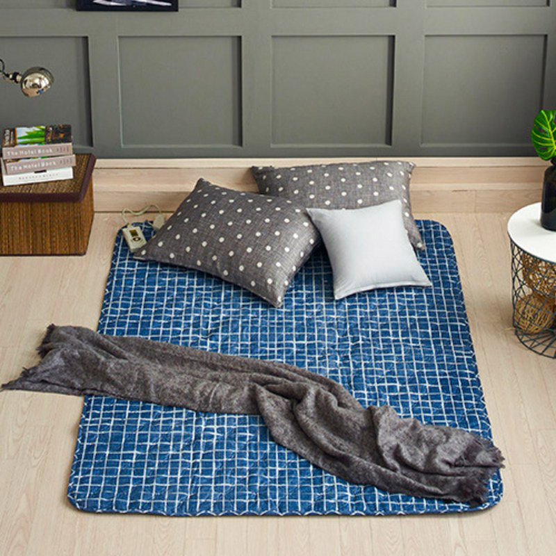Электроодеяло  "Синий квадрат" 67,5*180 см (S) от компании "Кореал - Настоящая Корея"