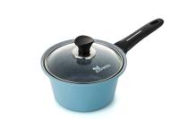 Кастрюля 2 л. Ecoramic (Экологичный) 18 см (голубая) с каменным антипригарным покрытием с крышкой от компании "Кореал - Настоящая Корея"