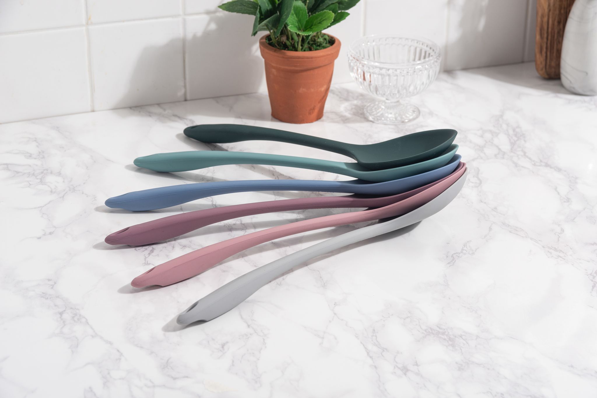 Силиконовая ложка поварская KF Pastel (КФ Пастель) от компании "Кореал - Настоящая Корея"