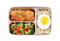 Контейнер из нержавеющей стали CUBE Multi3 (Куб Мульти3) с разделителями 700 мл. от компании "Кореал - Настоящая Корея"