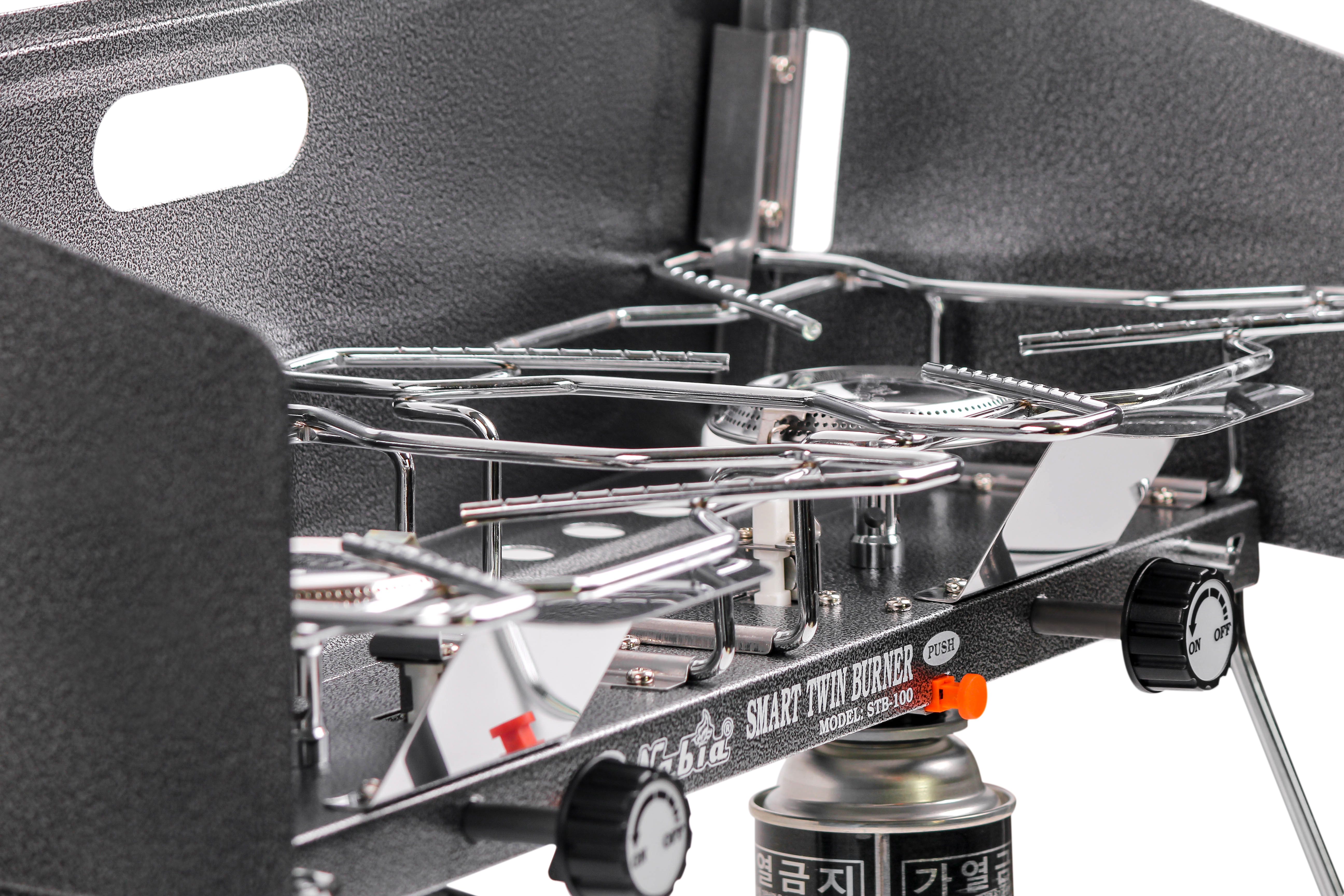 Складная двухконфорочная газовая плита Nabia (Набиа) STB-100 от компании "Кореал - Настоящая Корея"