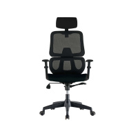 Стул ортопедический чёрный D400 A D433A от компании "Кореал - Настоящая Корея"