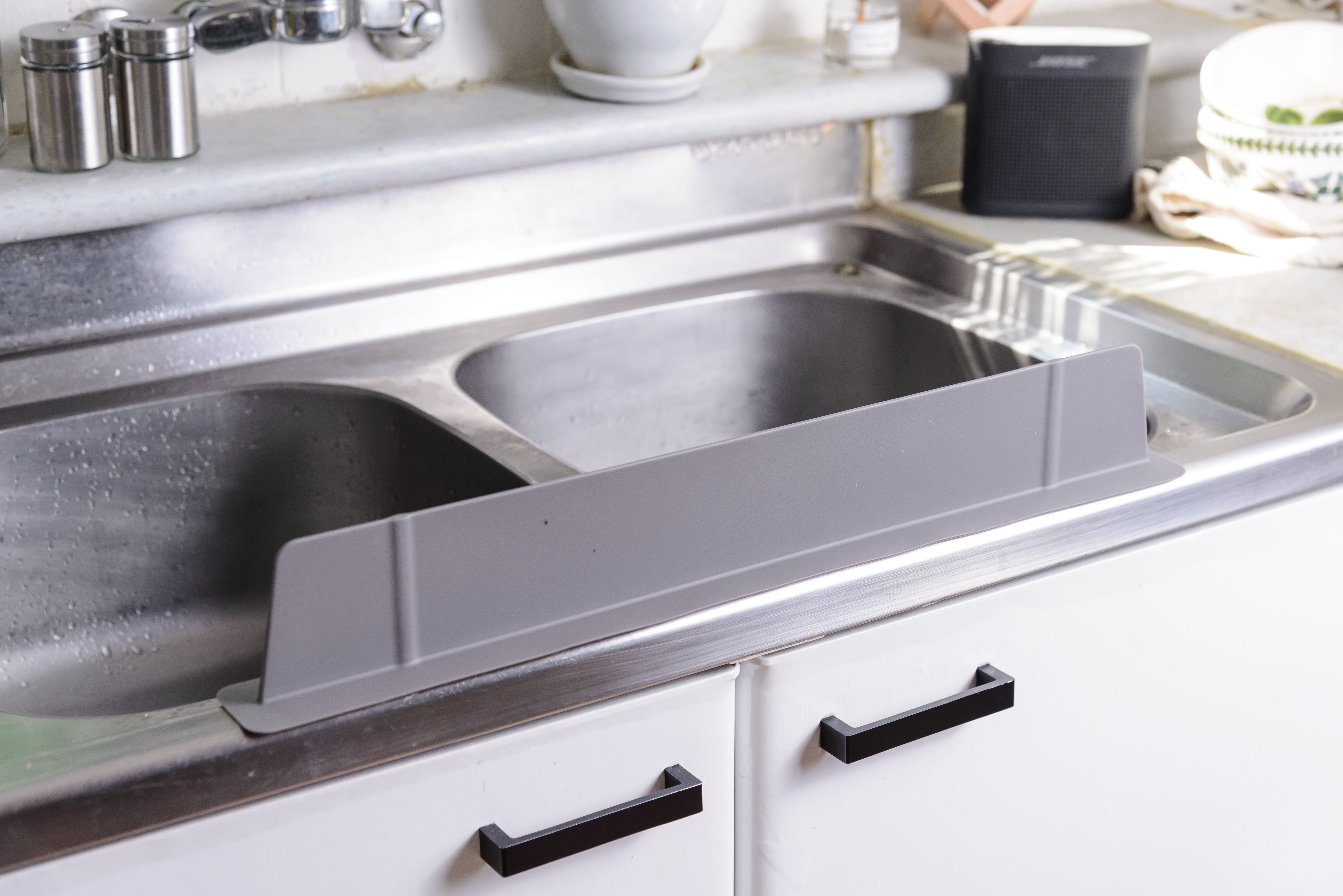 Защита от брызг воды для раковины KF Pastel (КФ Пастель) (серый) от компании "Кореал - Настоящая Корея"