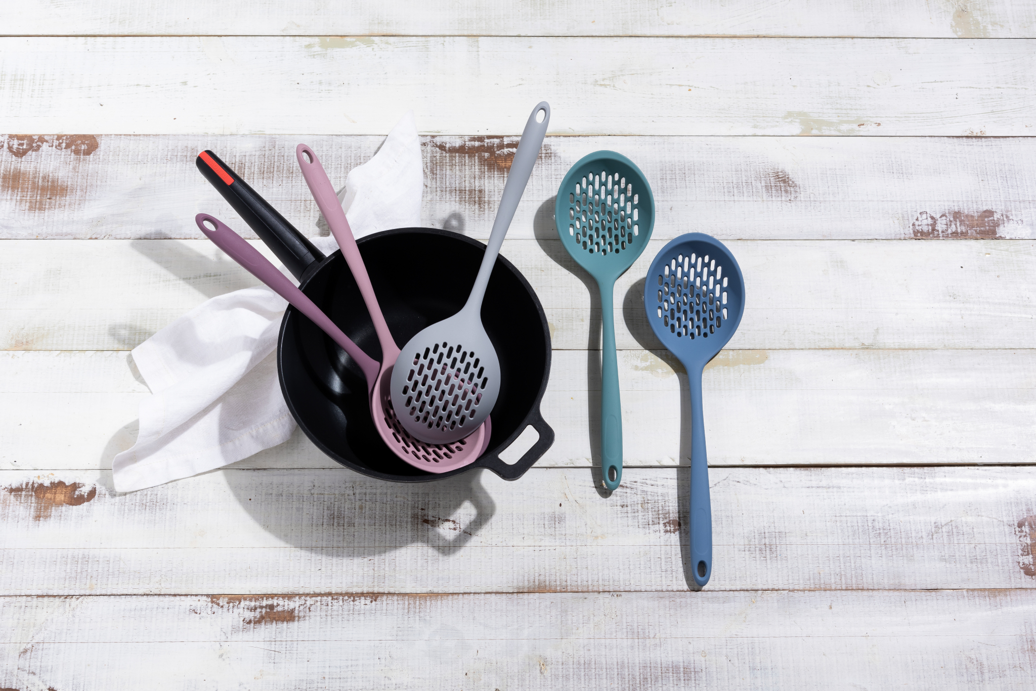 Силиконовая ложка - шумовка KF Pastel (КФ Пастель) от компании "Кореал - Настоящая Корея"