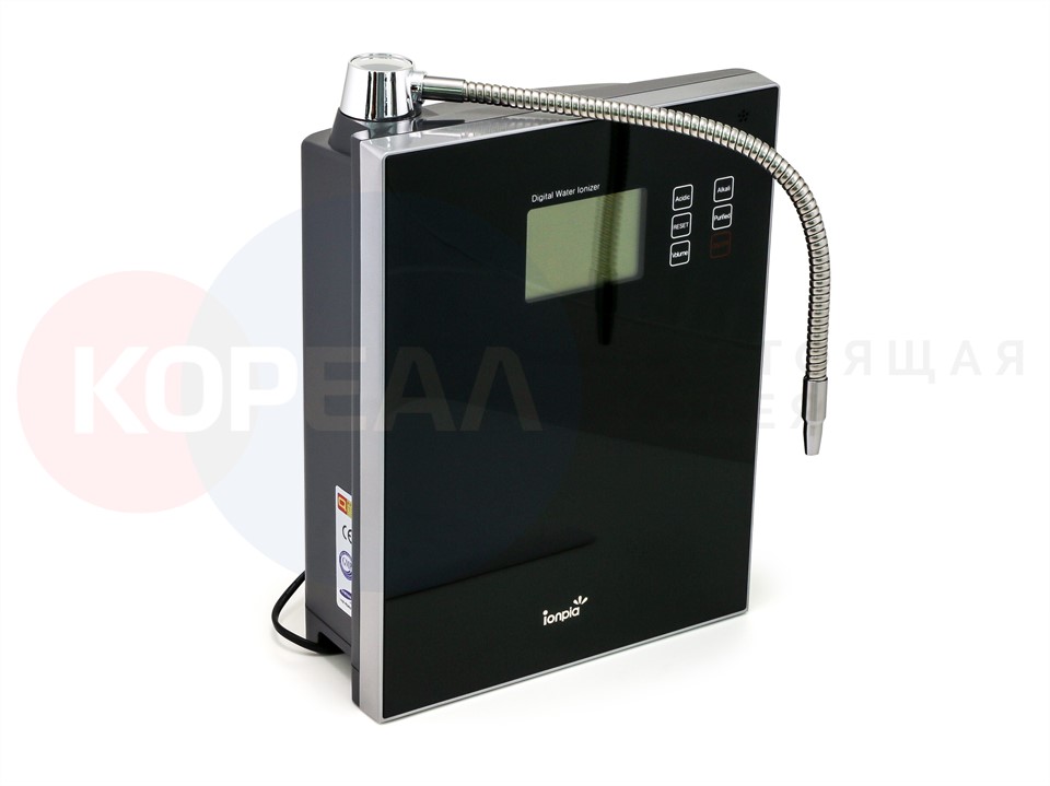 Ионизатор воды ION-7400 черный (5 титано-платиновых пластин) от компании "Кореал - Настоящая Корея"