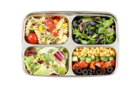 Контейнер из нержавеющей стали CUBE Multi4 (Куб Мульти4) с разделителями 1100 мл. от компании "Кореал - Настоящая Корея"