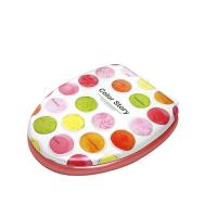 Мягкое сиденье для унитаза "Цветная история-O" от компании "Кореал - Настоящая Корея"