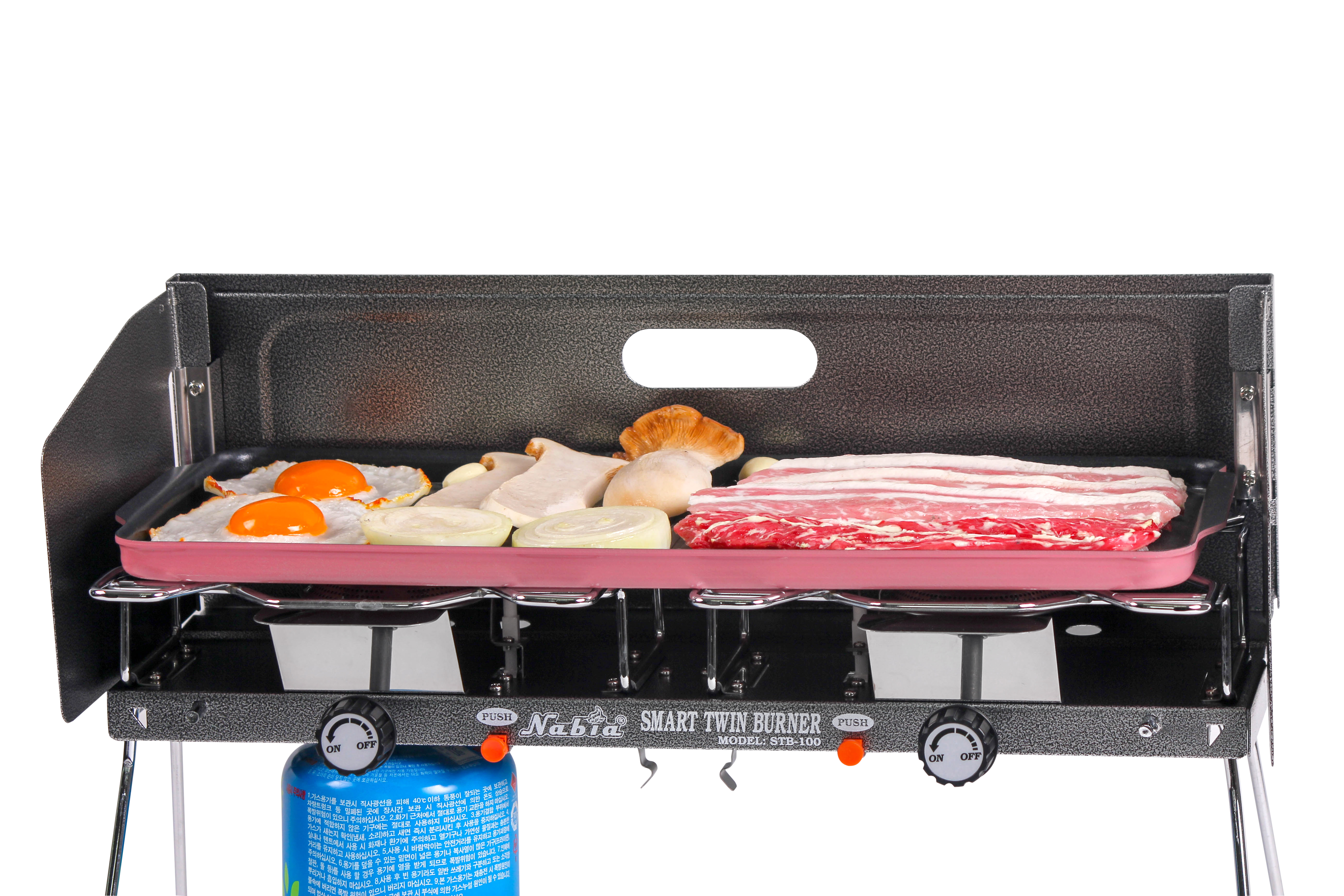 Складная двухконфорочная газовая плита Nabia (Набиа) STB-100 от компании "Кореал - Настоящая Корея"