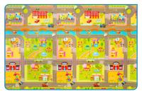 Двухсторонний ПЭТ коврик 180 x 200 x 1 см, Мишка на каникулах/Дороги от компании "Кореал - Настоящая Корея"