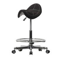 Стул седло с подставкой для ног Saddle (Саддл) 300 (черный) от компании "Кореал - Настоящая Корея"