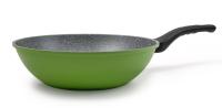 Сковорода Ecoramic (Экологичный) 28 см ВОК (с ручкой) с каменным антипригарным покрытием без крышки от компании "Кореал - Настоящая Корея"
