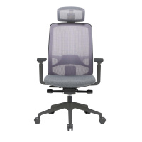 Стул ортопедический чёрно-серый Body fit Orgatec (Облегающий корпус Оргатэк) B от компании "Кореал - Настоящая Корея"