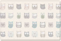 Двухсторонний коврик 210x140x4см Нежные совы/Елочки от компании "Кореал - Настоящая Корея"