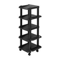 Обувница в прихожую 5 ступеней (чёрная) узкая от компании "Кореал - Настоящая Корея"