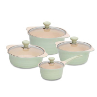 Набор посуды HERB (Херб) IH для индукции с керамическим покрытием 8 предметов от компании "Кореал - Настоящая Корея"