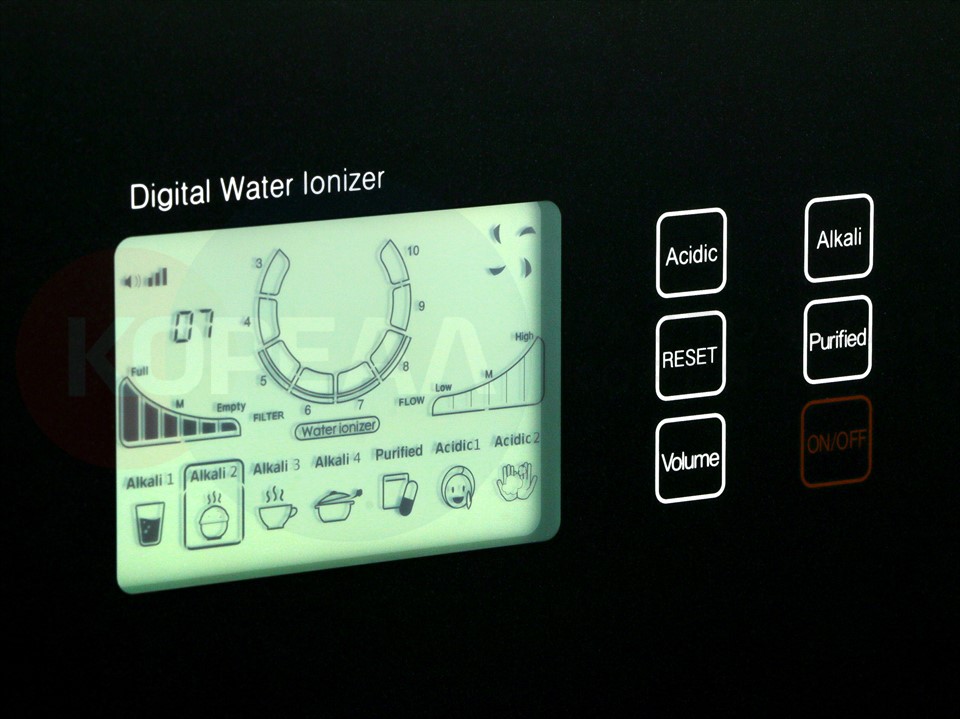 Ионизатор воды ION-7400 черный (5 титано-платиновых пластин) от компании "Кореал - Настоящая Корея"