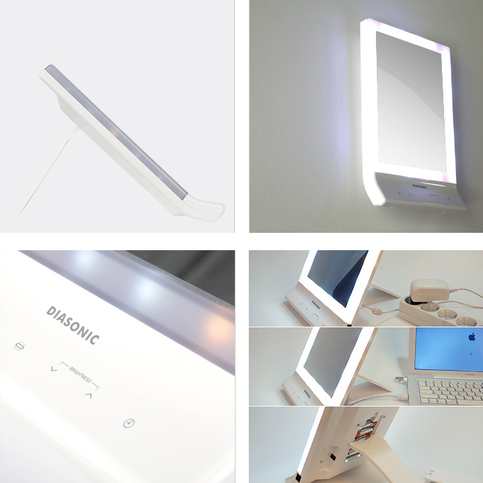 Макияжное зеркало со светодиодной подсветкой Diasonic (Диасоник) DL-110CH от компании "Кореал - Настоящая Корея"