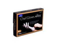 Перчатки нитриловые гипоаллергенные Chef Gloves Clean Wrap (Поварские перчатки Клеан Врап) (40 шт.) от компании "Кореал - Настоящая Корея"