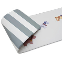 Двухсторонний ПВХ коврик для кухни и ванной Onebin (Онбин) Щенок и полосы L 120*44*1.4 от компании "Кореал - Настоящая Корея"