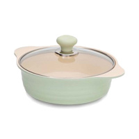 Кастрюля с крышкой 22 см (2,2 л.)  HERB (ХЕРБ) IH для индукционных плит керамическое покрытие  от компании "Кореал - Настоящая Корея"