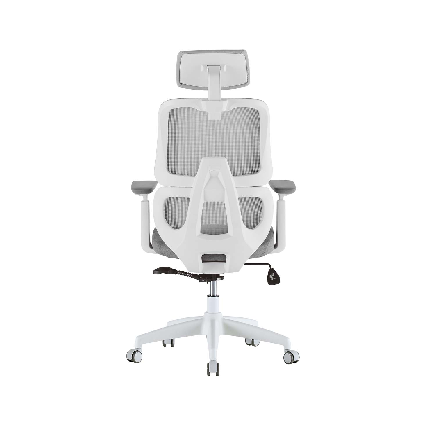 Стул ортопедический бело-серый D400 A D4HW66A от компании "Кореал - Настоящая Корея"