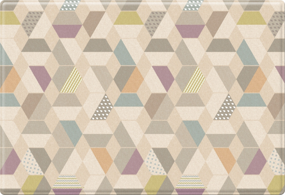 Двухсторонний коврик 190x130x1.2 см, Космос/Зигзаги от компании "Кореал - Настоящая Корея"
