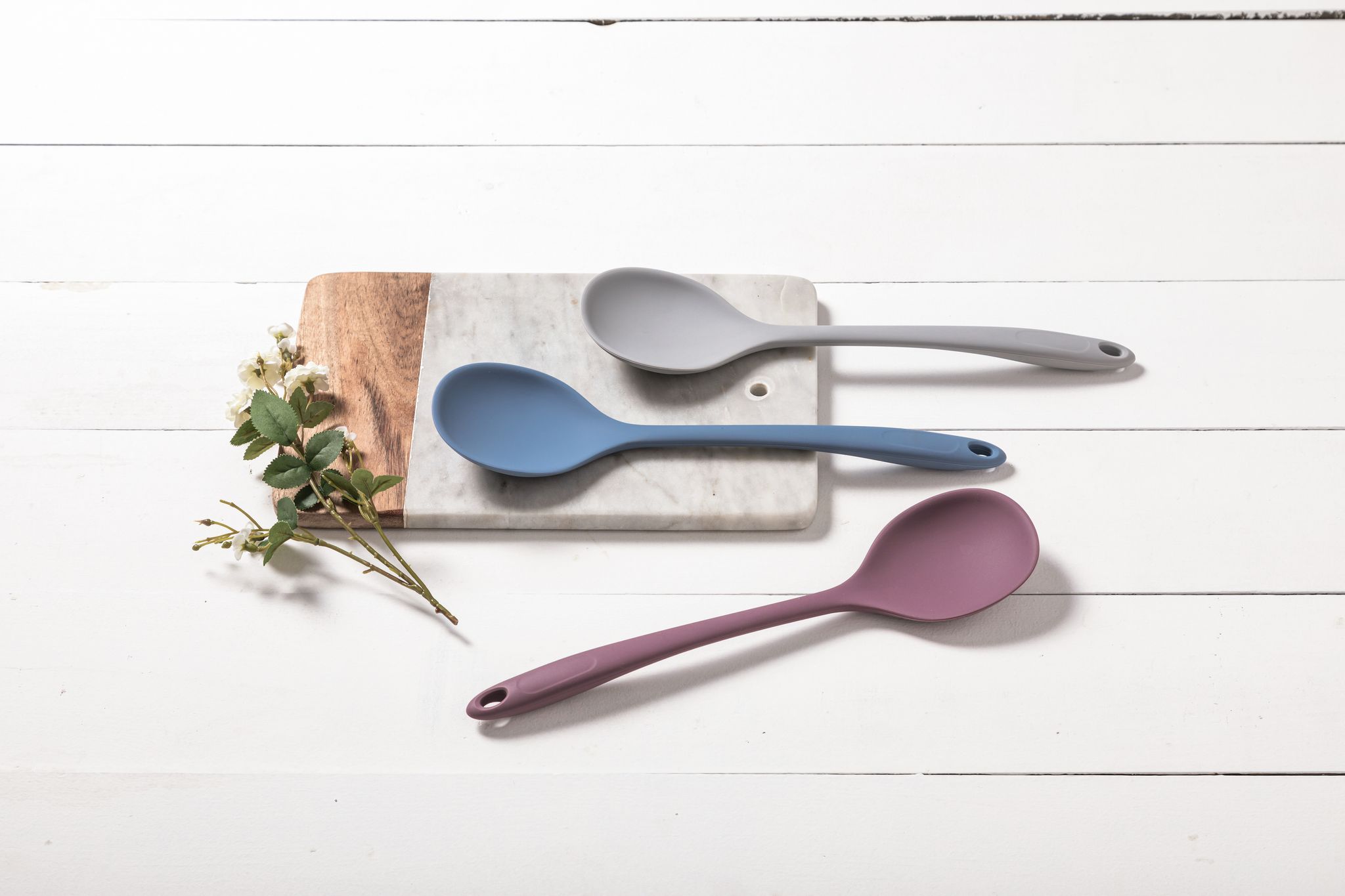 Силиконовая ложка поварская KF Pastel (КФ Пастель) от компании "Кореал - Настоящая Корея"