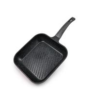 Сковорода Ecoramic (Экологичный) IH квадратная гриль 28 см для индукции с мрам.антипригар.покрыт.без от компании "Кореал - Настоящая Корея"