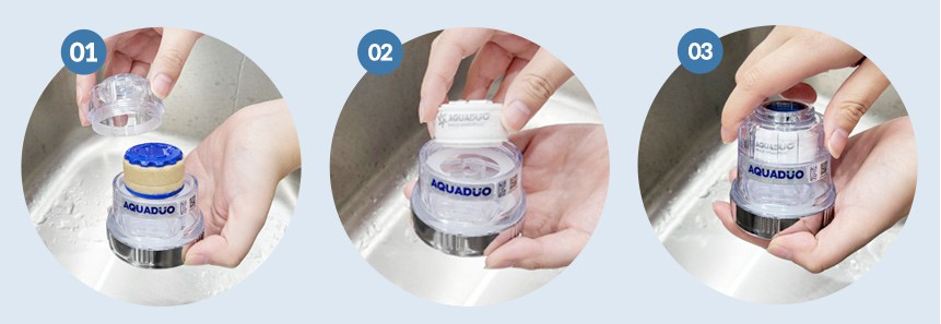 Кухонная насадка-фильтр AquaDuo (АкваДу) SF-1000 для гибкого смесителя от компании "Кореал - Настоящая Корея"