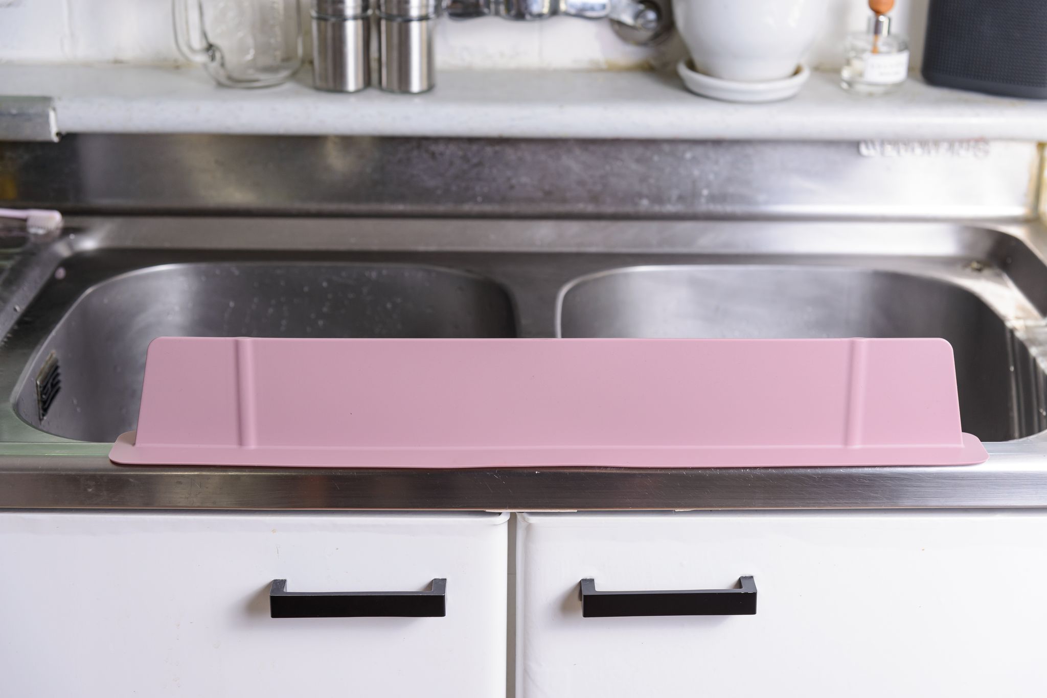 Защита от брызг воды для раковины KF Pastel (КФ Пастель) (серый) от компании "Кореал - Настоящая Корея"