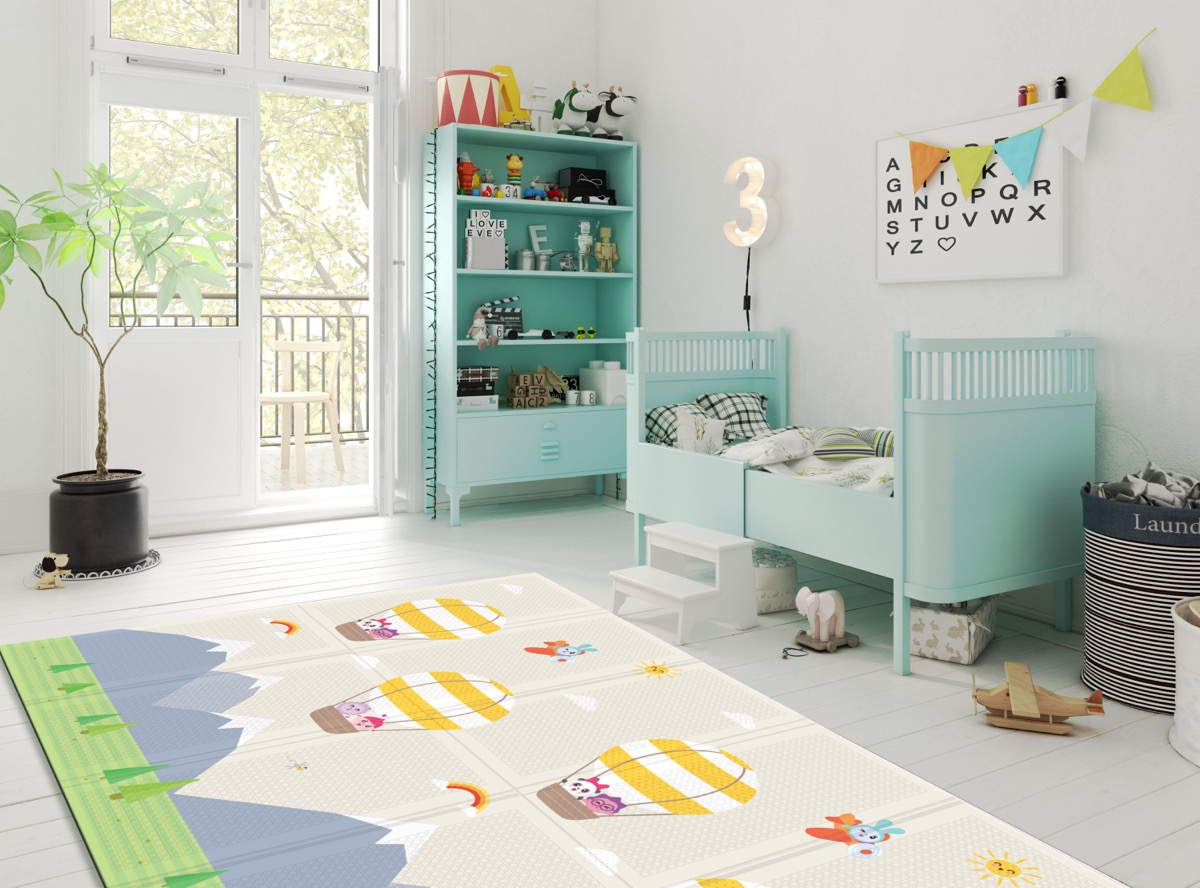 Портативный коврик 140x200x1 см Малышарики от компании "Кореал - Настоящая Корея"