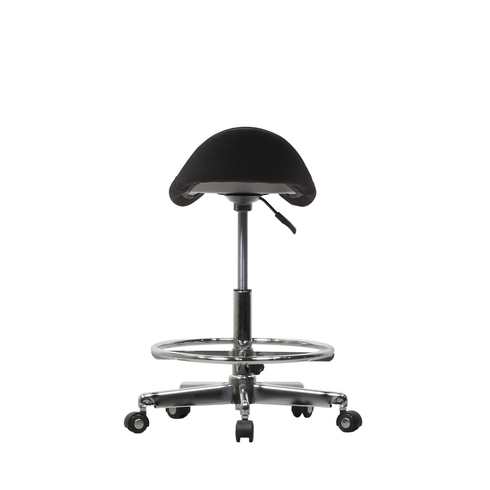 Стул седло с подставкой для ног Saddle (Саддл) 300 (черный) от компании "Кореал - Настоящая Корея"