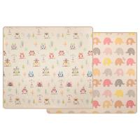 Двухсторонний ПЭТ коврик 180 x 200 x 1 см Совята/Слоники от компании "Кореал - Настоящая Корея"