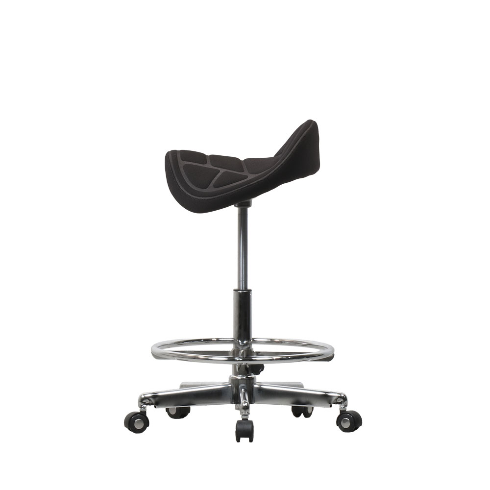 Стул седло с подставкой для ног Saddle (Саддл) 300 (черный) от компании "Кореал - Настоящая Корея"