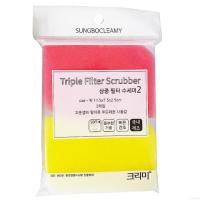 Губка для мытья посуды SUNGBOCLEAMY Triple Filter Scrubber (СУНБО Трипл Фильтр Скраббер)№098 (2 шт.) от компании "Кореал - Настоящая Корея"