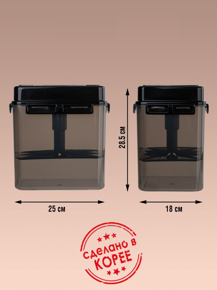 Контейнер с прессом для засолки SMART PRESS (УМНЫЙ ПРЕСС)10 л. (общий 12 л.) от компании "Кореал - Настоящая Корея"