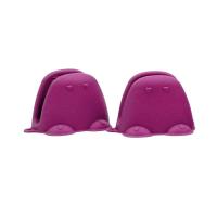 Силиконовая прихватка - варежка KF Pastel (КФ Пастель) (2 шт.) (бордовый) от компании "Кореал - Настоящая Корея"