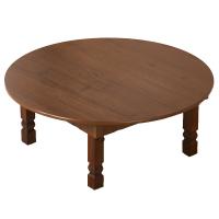 Корейский стол  750 орех круглый WN от компании "Кореал - Настоящая Корея"