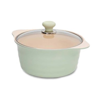 Кастрюля с крышкой 24 см (4,6 л.)  HERB (ХЕРБ) IH для индукционных плит керамическое покрытие от компании "Кореал - Настоящая Корея"