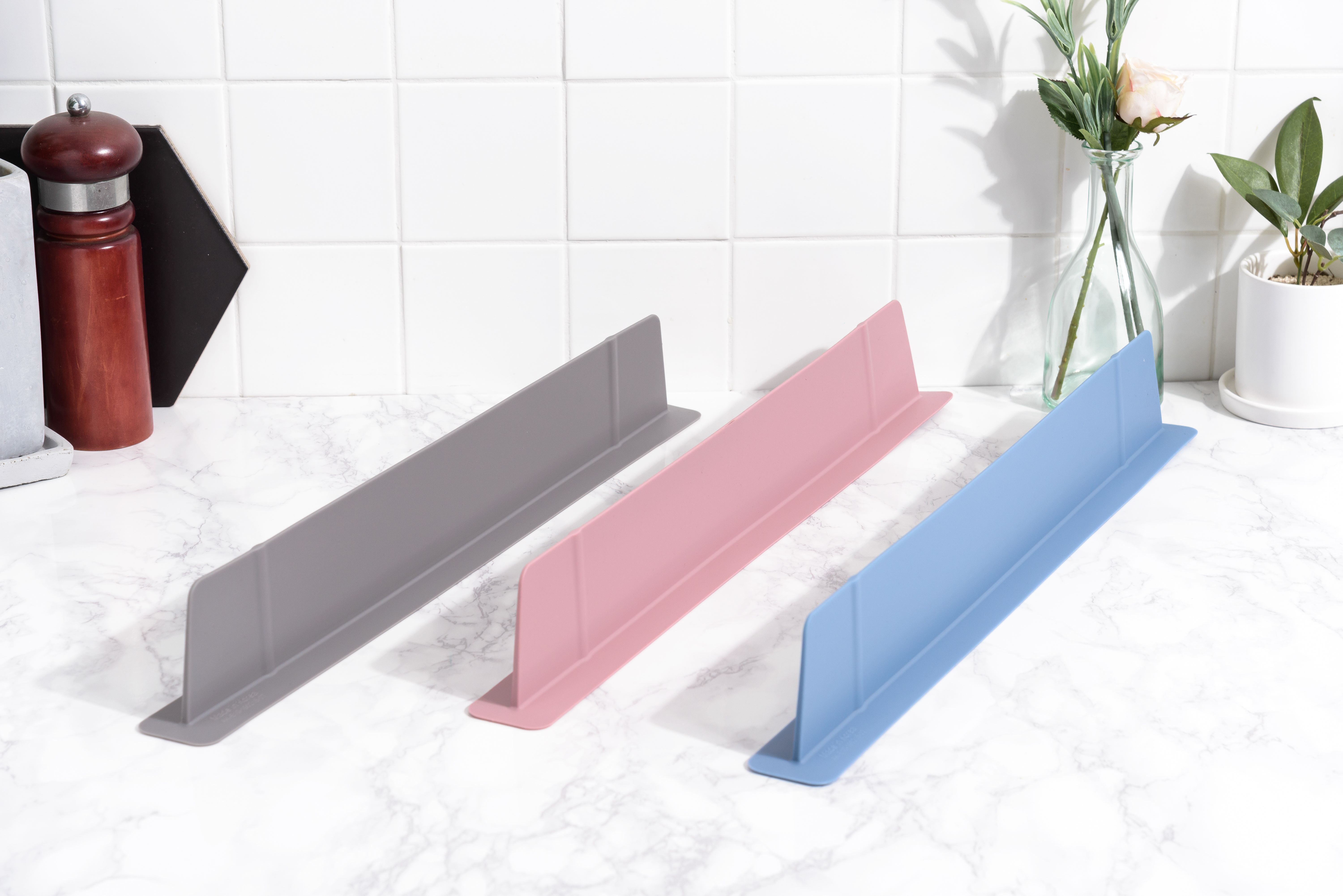 Защита от брызг воды для раковины KF Pastel (КФ Пастель) (серый) от компании "Кореал - Настоящая Корея"