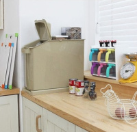 Короб для хранения круп (25 кг) Swing Lever "Поворотный рычаг" от компании "Кореал - Настоящая Корея"