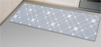 Двухсторонний ПВХ коврик для кухни и ванной Onebin  (Онбин) Серый блеск S 75*44*1.4 от компании "Кореал - Настоящая Корея"