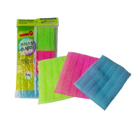 Скраббер для посуды Кристальная чистота Q (3 шт.) от компании "Кореал - Настоящая Корея"