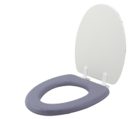 Мягкое сиденье для унитаза ХЛОЯ-О (серый) от компании "Кореал - Настоящая Корея"