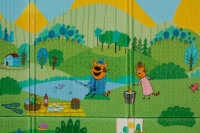 Портативный коврик 140x200x1см Три кота от компании "Кореал - Настоящая Корея"