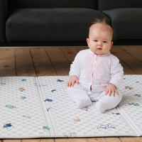 Портативный детский  коврик Marshmallow (Зефир) 120x200*1 см, Листопад от компании "Кореал - Настоящая Корея"